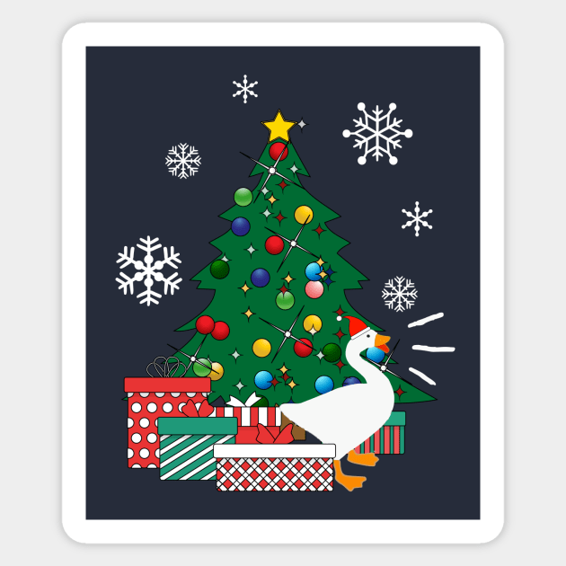 Honk Goose Around The Christmas Tree Sticker by Nova5